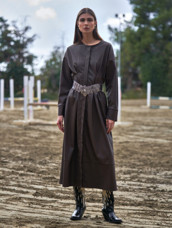 Ezra leather coat